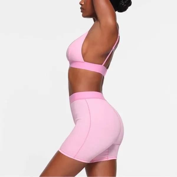 EUC Skims COTTON RIB BOXER - BUBBLE GUM - Image 2