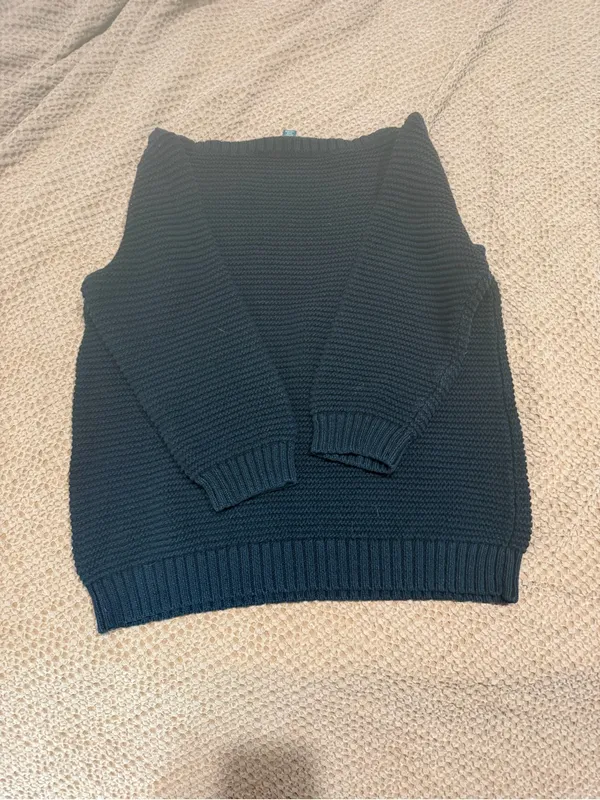 Ralph Lauren women’s boat neck 3/4 sleeve chunky knit sweater - Image 3