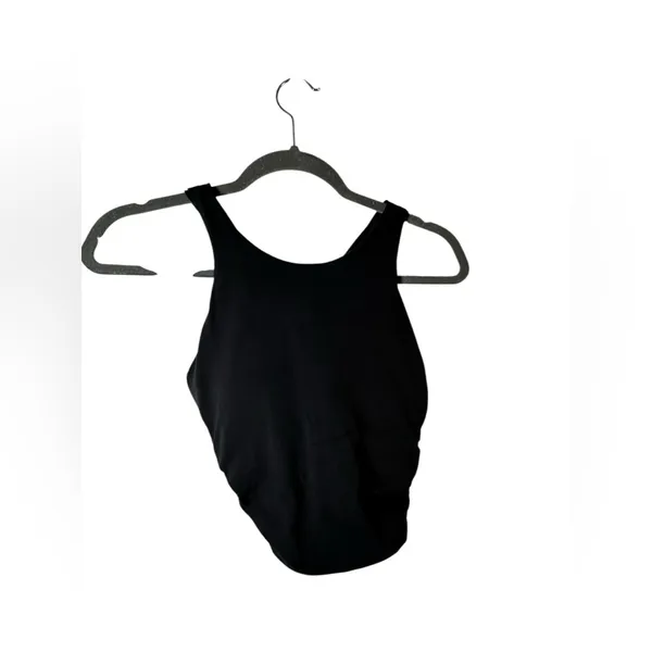 Athleta Black Ribbed Racerback Tank Top‎ Size XS with Built-in Shelf Bra - Image 2