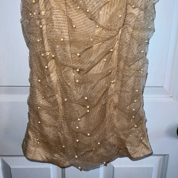 Hello Molly Magical Connection Midi Dress in Gold Size 8 New with tags - Image 9