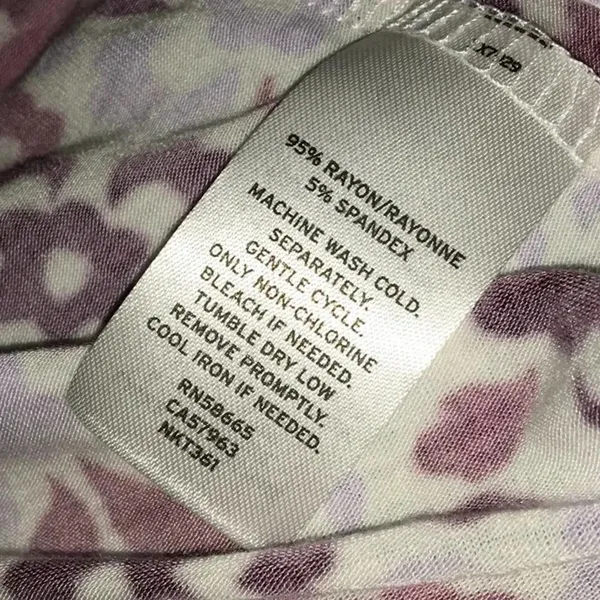 14th & Union Shirred Shoulder Tank Top Floral Tee M v6x - Image 6
