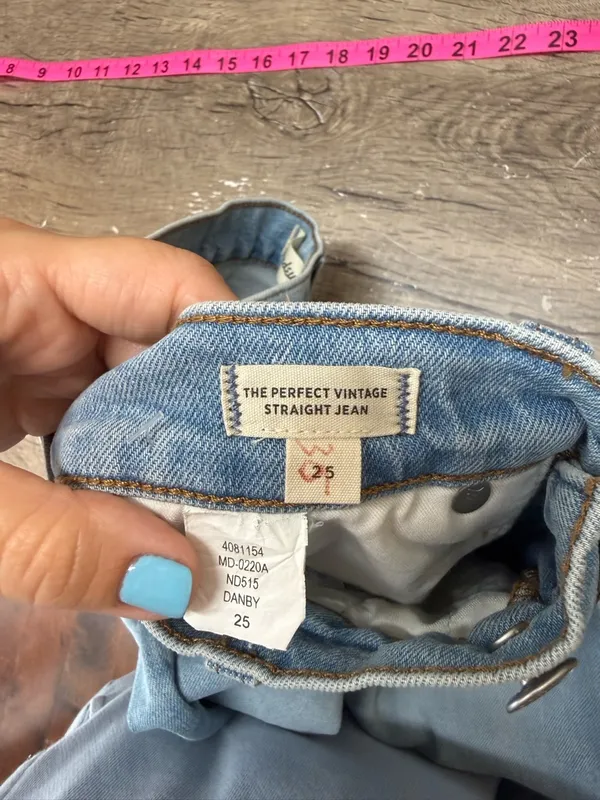 Madewell‎ The Perfect Vintage Straight Jean in Danby Wash size 25 NWT - Image 5