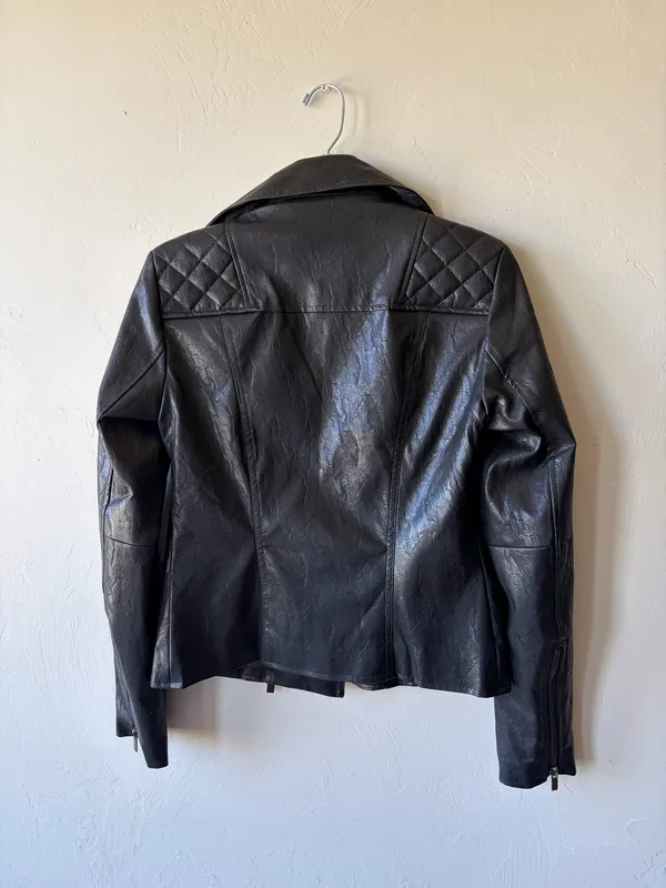Kut From The Kloth Black Faux Leather Jacket - Image 5