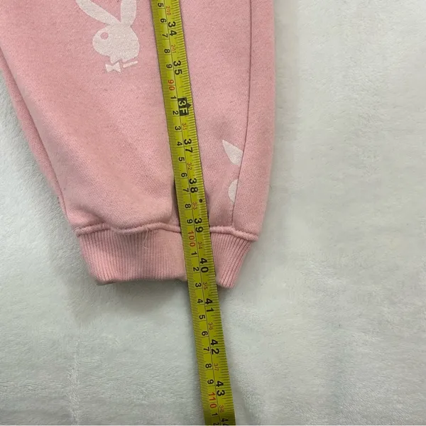 Playboy X Missguided Pink Bunny All Over Print Comfy Lounge Sweatpants Womens XS - Image 4