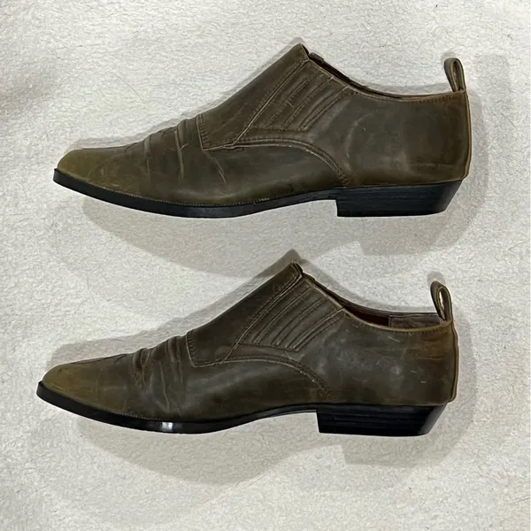 Premier Low Top Cowboy Boot in Olive Brown Size 7.5 - Image 5