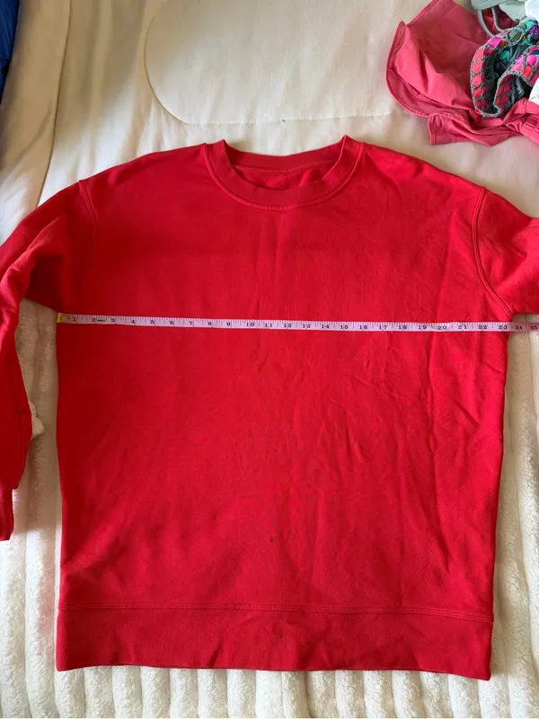Lululemon Bright Red Crewneck Sweatshirt - Image 8