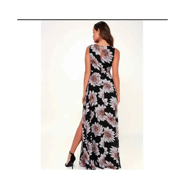 Lulus Serene Dreams Floral V Neck Maxi Dress Size Medium - Image 2