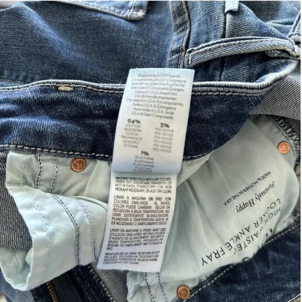 MOTHER Denim High-Waisted Looker Ankle Fray Furiously Happy Distressed Blue - Image 10