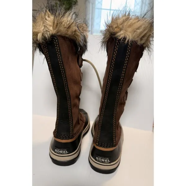 Sorel Boots Women's‎ 7 Joan Of Arctic Faux Fur Lined Waterproof Leather Winter - Image 6