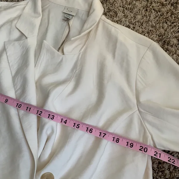 A New Day Women's Essential Blazer Cream White Medium - Image 13