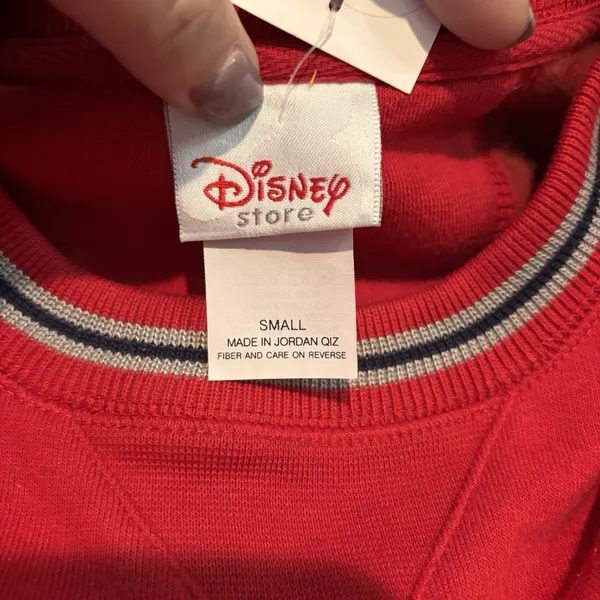 Vintage 90s Disney Store‎ Mickey Mouse Sweatshirt Red Small NWT USA - Image 6