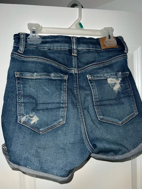 American Eagle Ripped Jean Shorts - Image 4