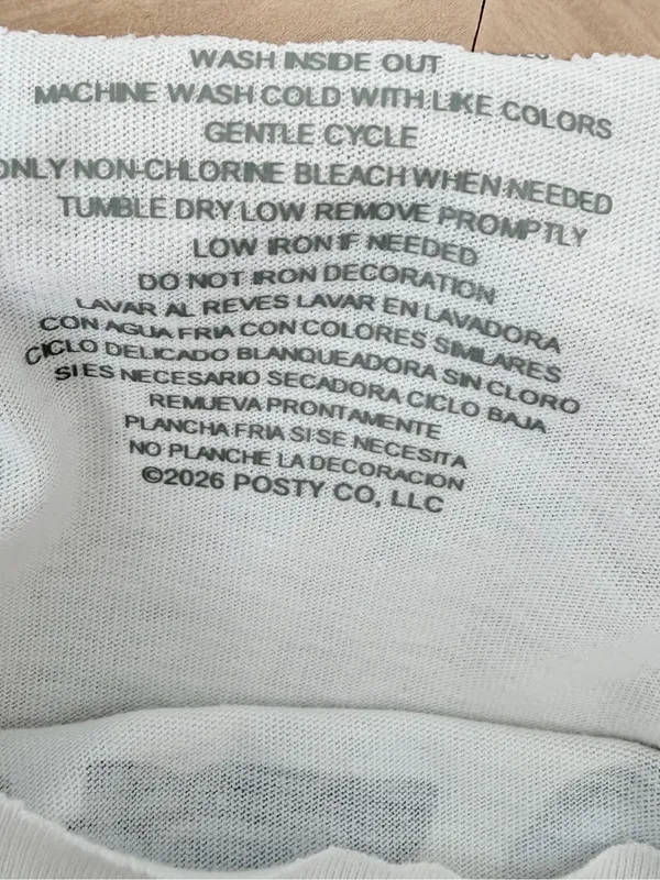 Post Malone Cowboy Off-the-Shoulder Graphic Off-White Tee - Image 10