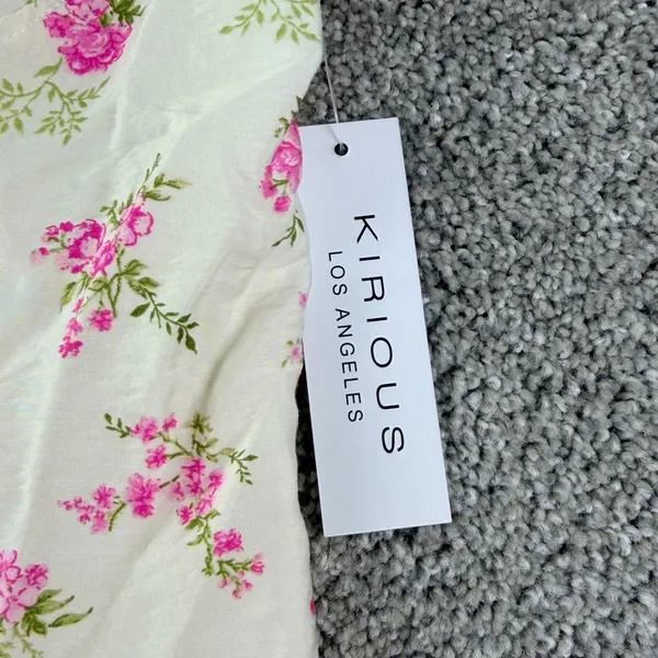 Floral Corset Tank Top Coquette Cottagecore Lace Trim Womens L New Kirious‎ Boho - Image 12