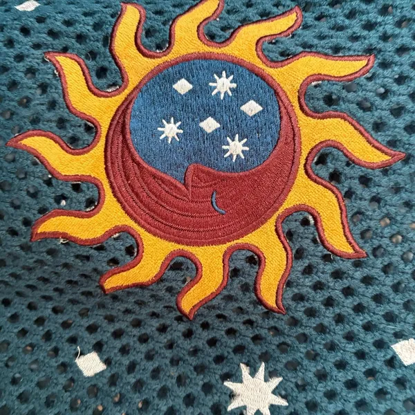 Earthbound Trading Co Teal Sun Crochet Crop Sweater Size Small‎ - Image 4