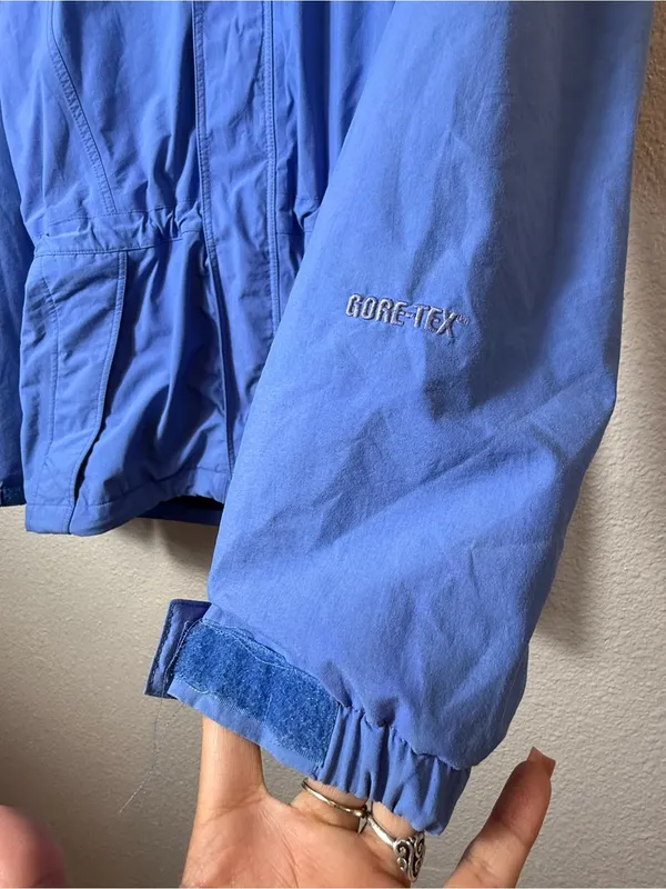 Patagonia GORE-TEX Rain Shell‎ Jacket Women’s S Blue Hooded Waterproof Hiking - Image 3