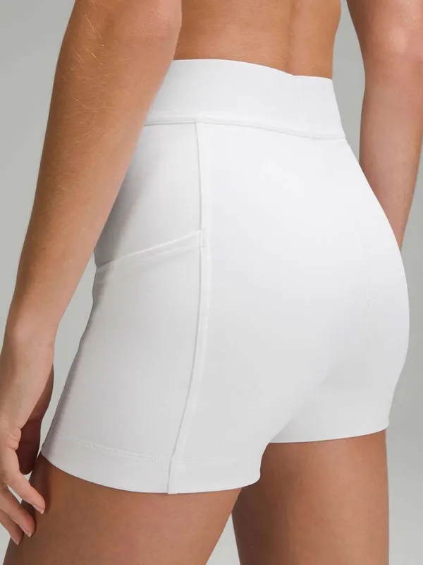 Lululemon Luxtreme High-Rise Tennis Short 3.5" White Size 8 - Image 3