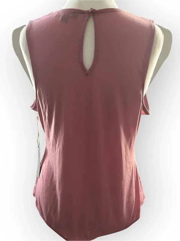 iris Rose Pink Floral Appliqué Scoop Neck Bodysuit - Image 5