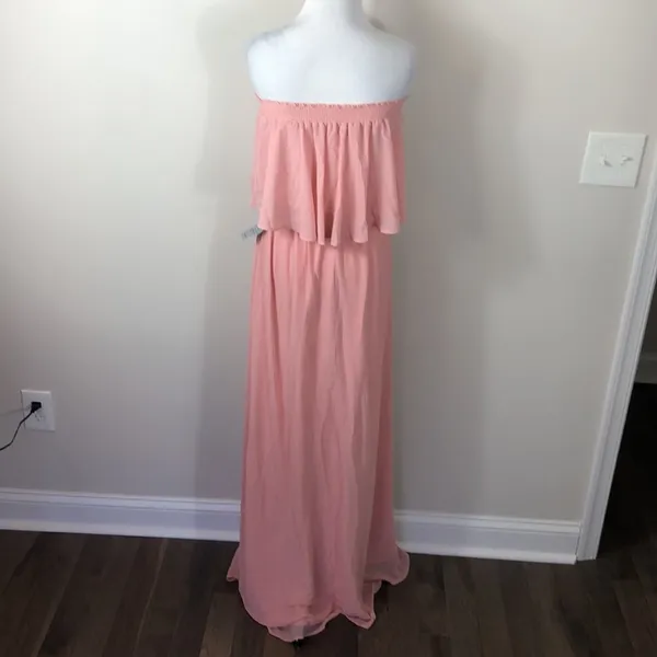 Show Me Your Mumu Hacienda Maxi Dress Rosebud Chiffon Convertible Pink Size S - Image 10