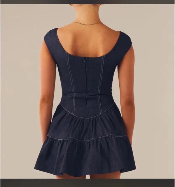 Peppermayo Isabella Denim Dress Bustier Indigo - Image 2