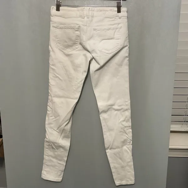 Indigo Rein Womens Skinny Jeans White Floral Embroidered Low Rise Size 3 - Image 3