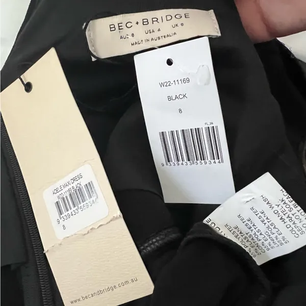 NEW NWT Bec + Bridge Adele Ring Embellished Cutout Maxi Dress Black - Image 10