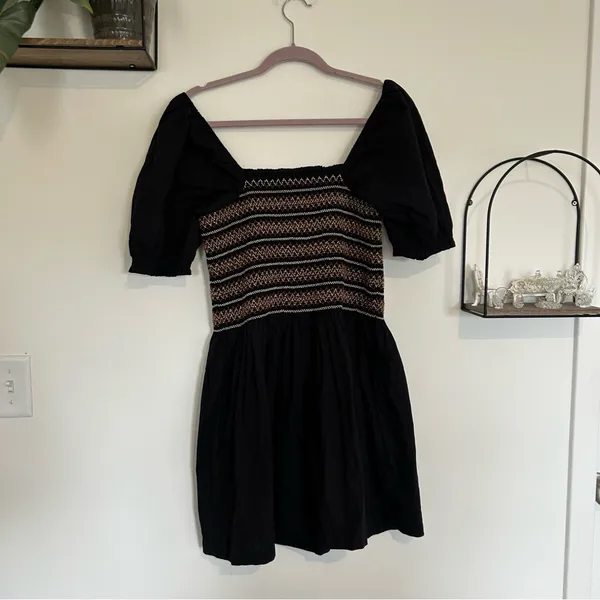 NWT Madewell Poplin Puff-Sleeve Mini‎ Dress 100% Cotton Size Large - Image 4