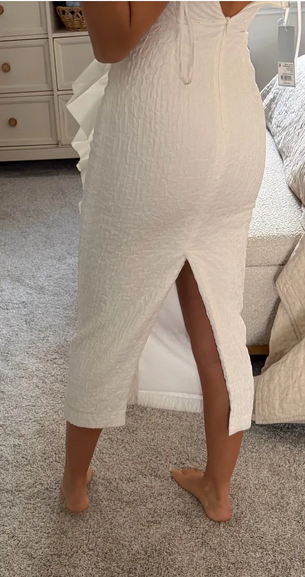 Antonio Melani White strapless midi dress - Image 4