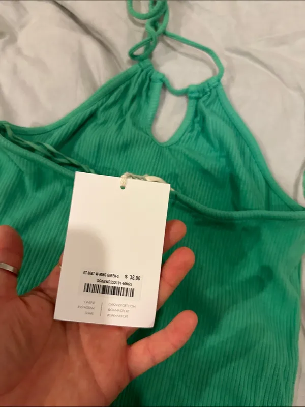 Knit halter top Green - Image 3