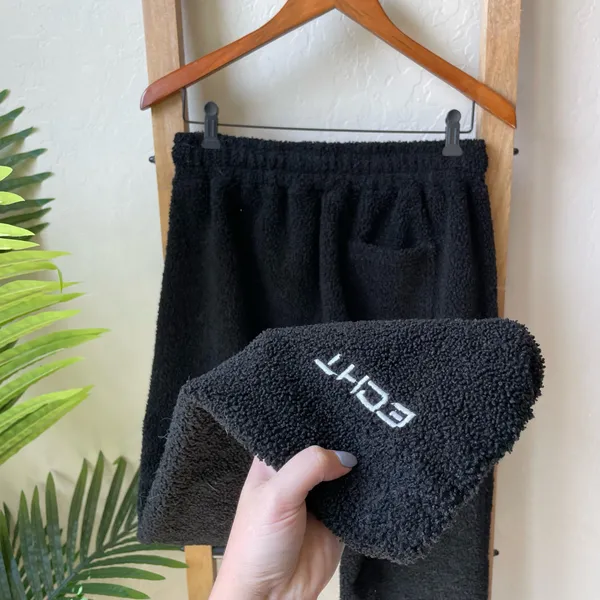 ECHT Black Sherpa Track Joggers - Image 5