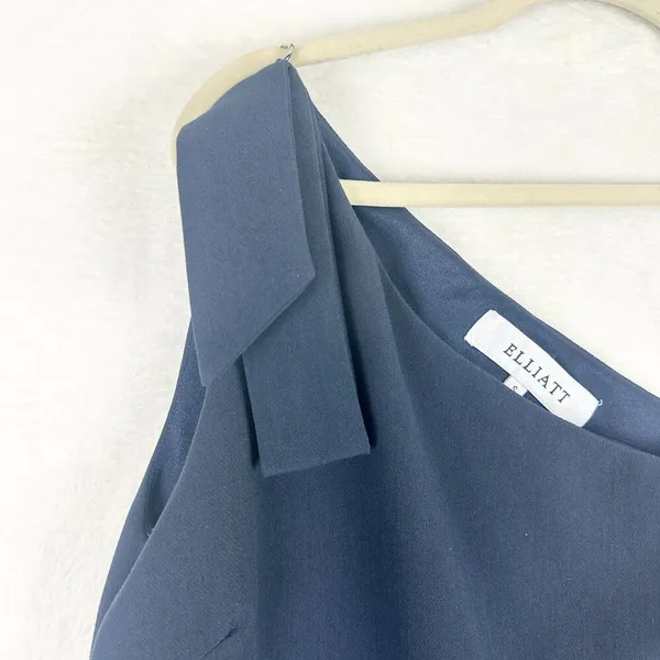 Elliatt Ophelia One Shoulder Dress Size Small Navy Pockets Special Occasion - Image 6