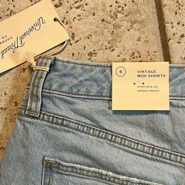 Universal Threads New  denim Jean Shorts vintage midi C16‎ - Image 7