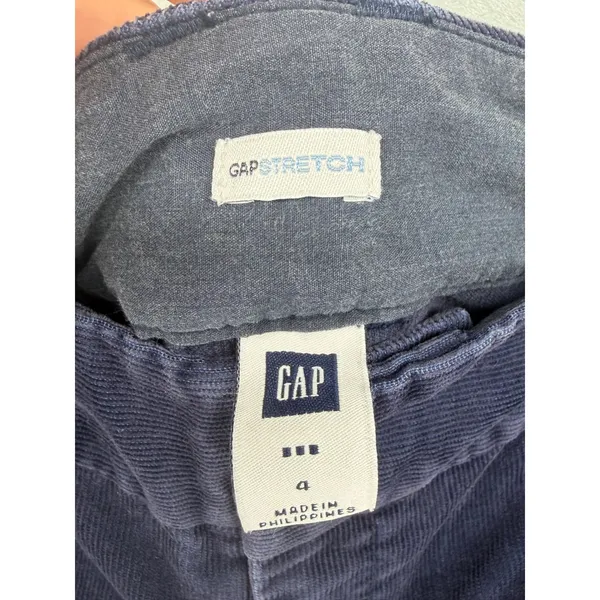 Gap Womens Corduroy Pants Navy Blue Bootcut Stretch 4 - Image 4