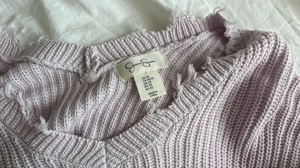 light purple off the shoulder knit sweater Size XS - Image 6