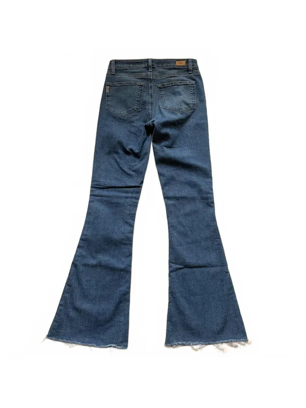 Paige High Rise Bell Canyon Denim Jeans Flare Fray Women's Size 27 31" Inseam - Image 3