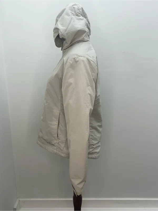Eddie Bauer Womens Gray Hooded Thermore Insulated Fleece Lined Jacket Small - Image 5