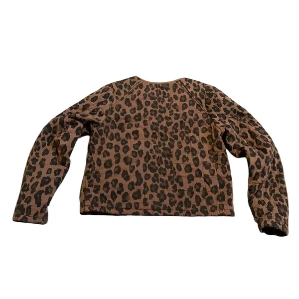 BLANKNYC Quilted Jacket M Brown Cheetah Print Mob Wife‎ Boho 42EJ5557 Streetwear - Image 3