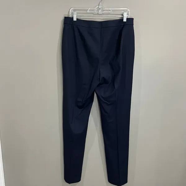 Lafayette 148 Barrow Pants Women 12 Navy Great Virgin Wool Stretch Trousers - Image 3