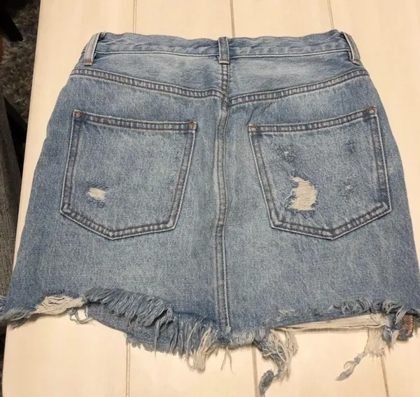 Free People Jean Skirt Mini - Image 2