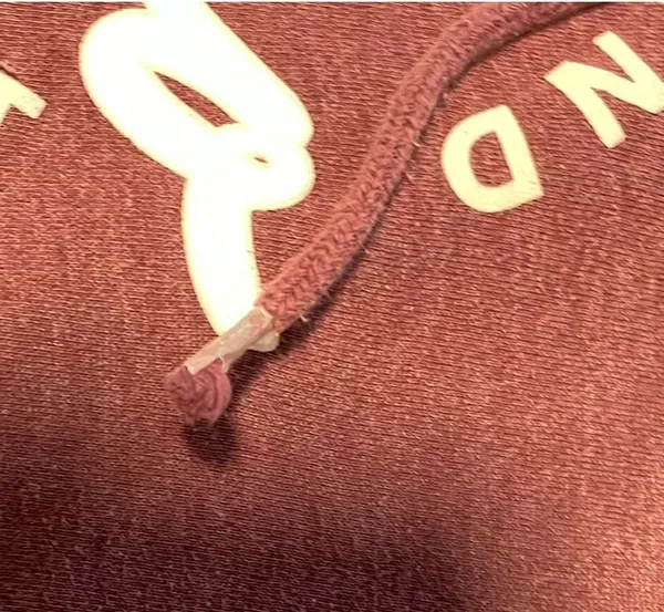 Aeropostale Hoodie Maroon Cropped Medium  - Image 6