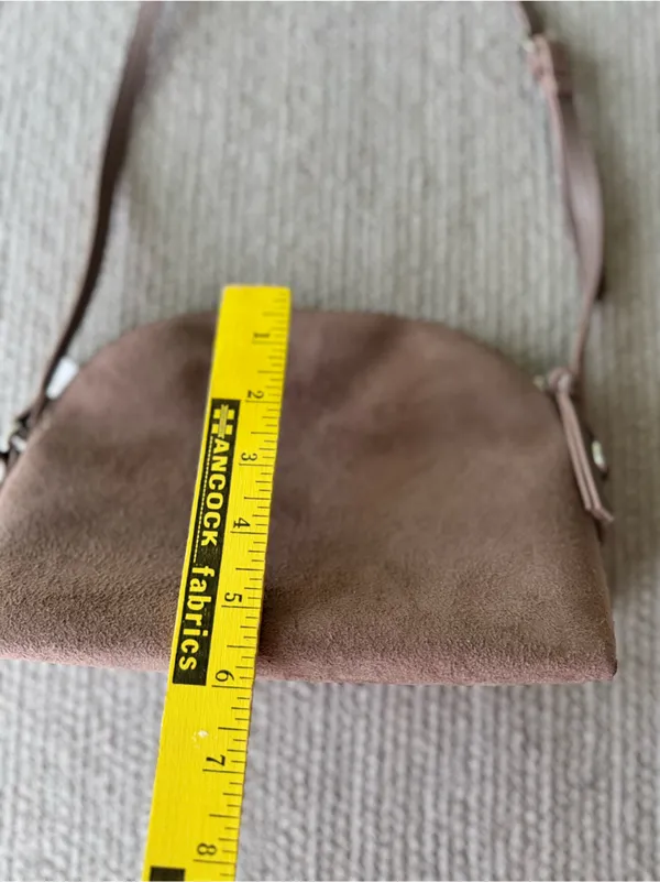 Old Navy Taupe Tan Faux Suede Purse Shoulder Bag NWT - Image 6