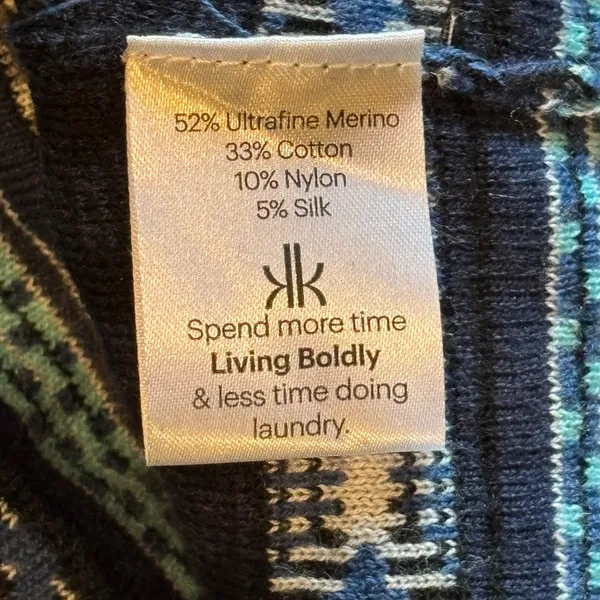 Krimson Klover Blue Merino Wool Blend Knit Mini Skirt - size Large - Image 3