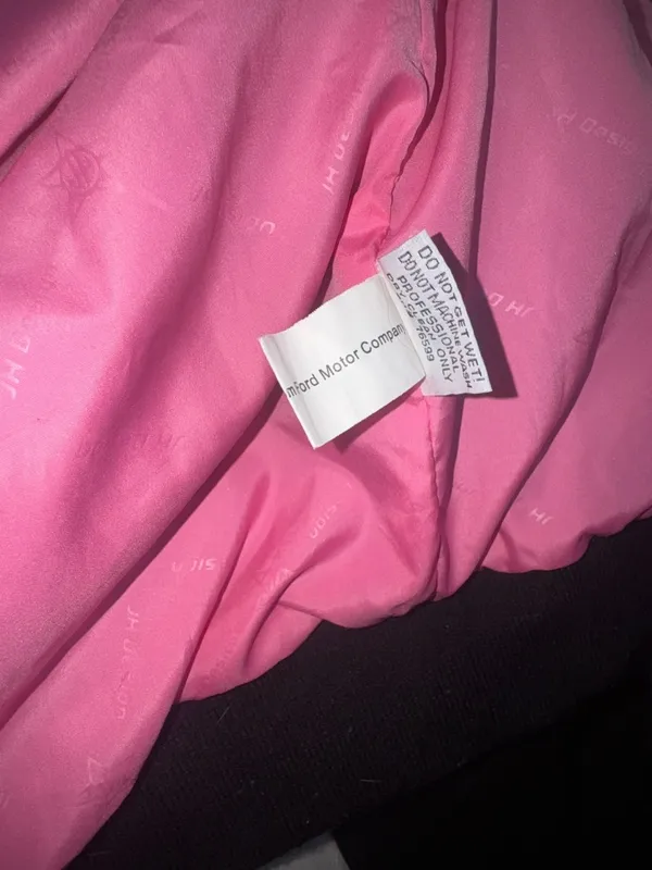 JH Design 1998 Pink Ford Mustang Racing Jacket Y2K rare HTF XLARGE Women’s - Image 12