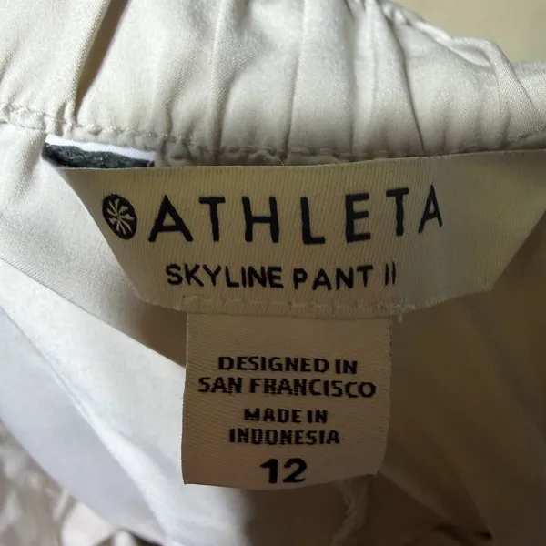 Athleta‎ Skyline Pant II Womens 12 Beige Travel Stretch Ankle Career Pants - Image 8