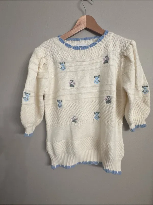 FRNCH Floral Embroidered Knit Sweater - Image 3