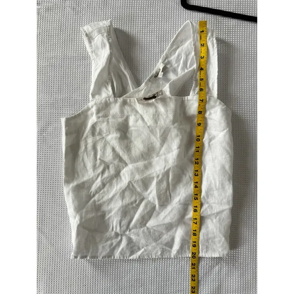 Madewell 100% Linen Cross Back top Size 00 - Image 7