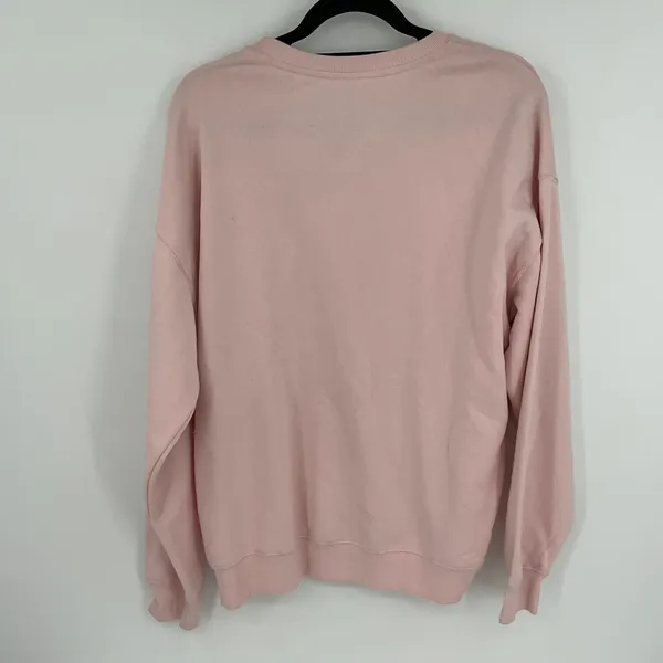 Goodie Two Sleeves Pumpkin Spice Sweatshirt Women's Size L Pink Graphic Pullover - Image 8