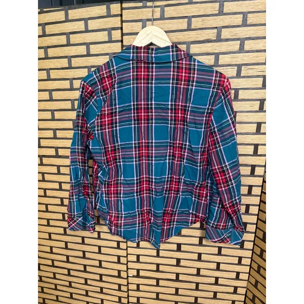 Victorias Secret Plaid Button Down Pajama Top Size XS‎ - Image 2