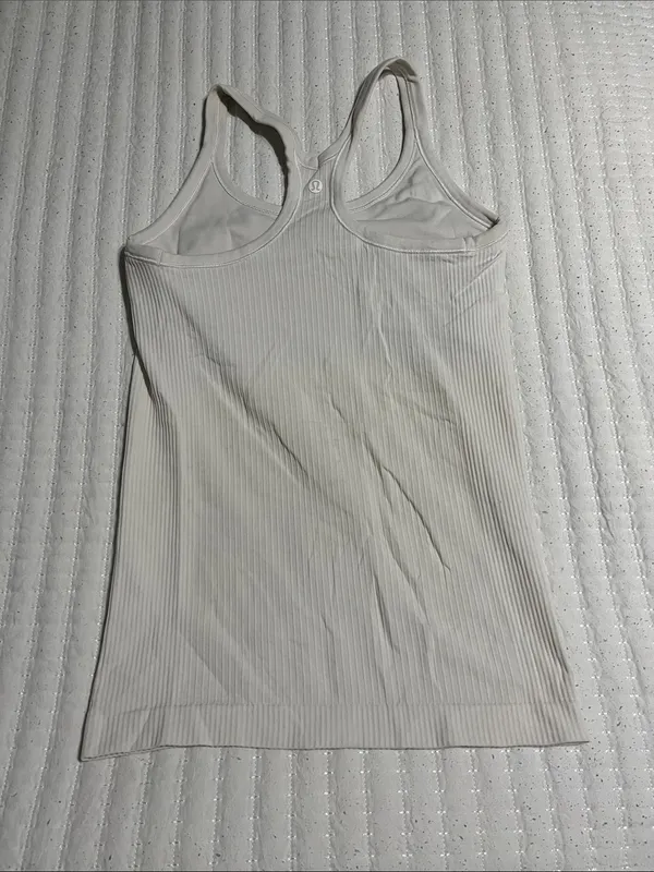lululemon athletica Cream Ribbed Racerback Tank Top - Image 2