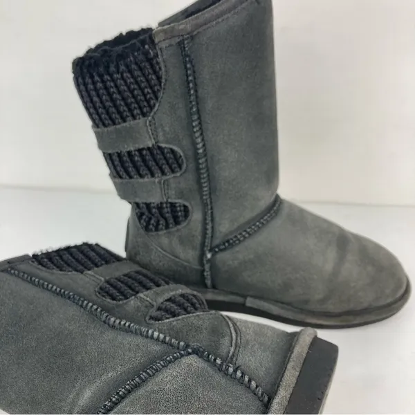 BEARPAW Boshie Suede and Washed Knit Boots - Image 13